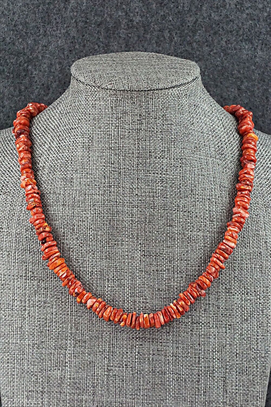 Spiny Oyster & Sterling Silver Necklace - Louise Joe