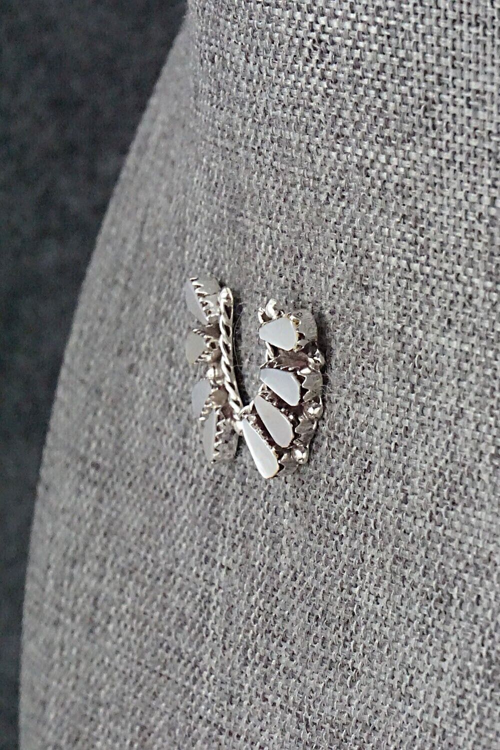 Mother of Pearl & Sterling Silver Earrings - Diane Cachini