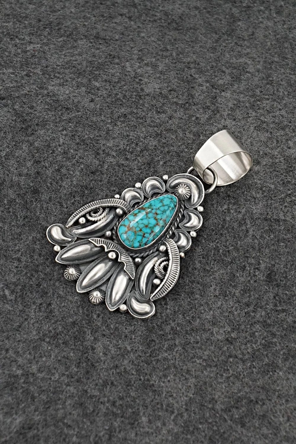 Turquoise and Sterling Silver Pendant - Derrick Gordon