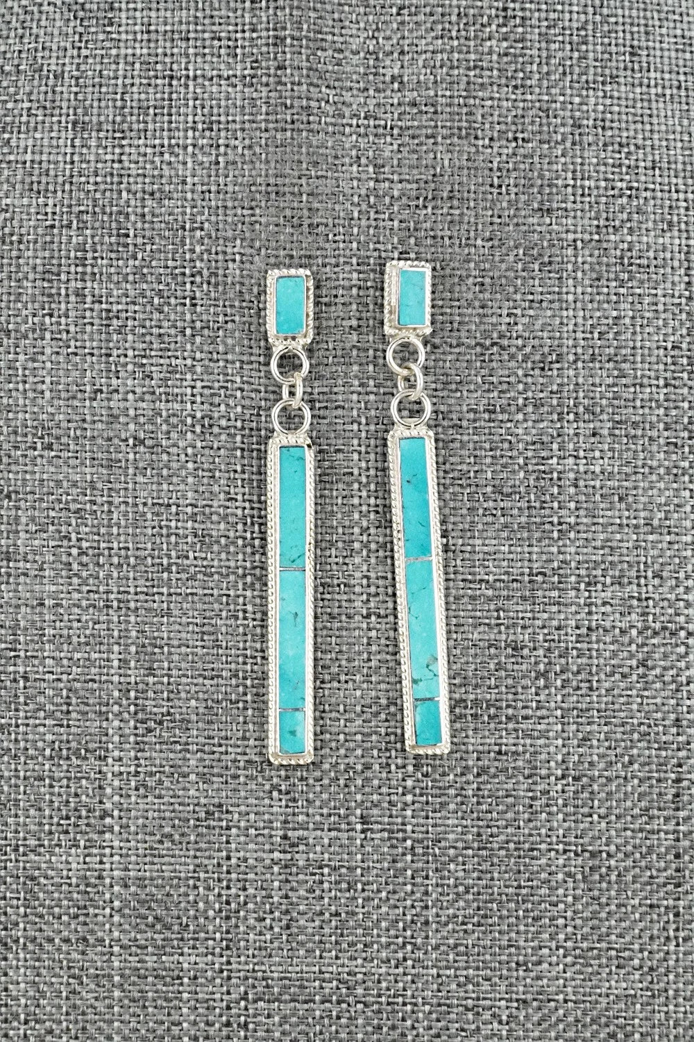 Turquoise & Sterling Silver Earrings - Ricky Booqua