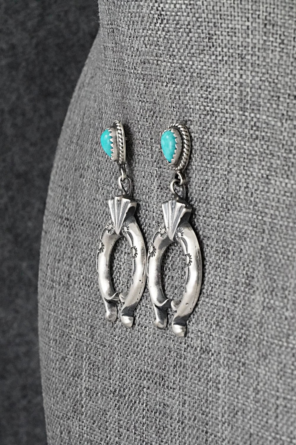 Turquoise & Sterling Silver Earrings - Verley Betone