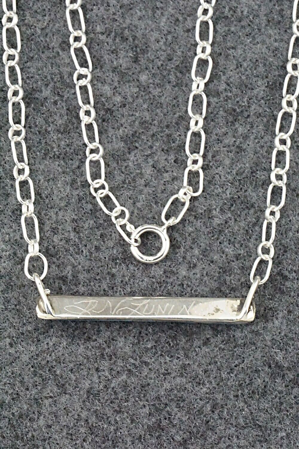 Turquoise & Sterling Silver Necklace - Roland Natachu