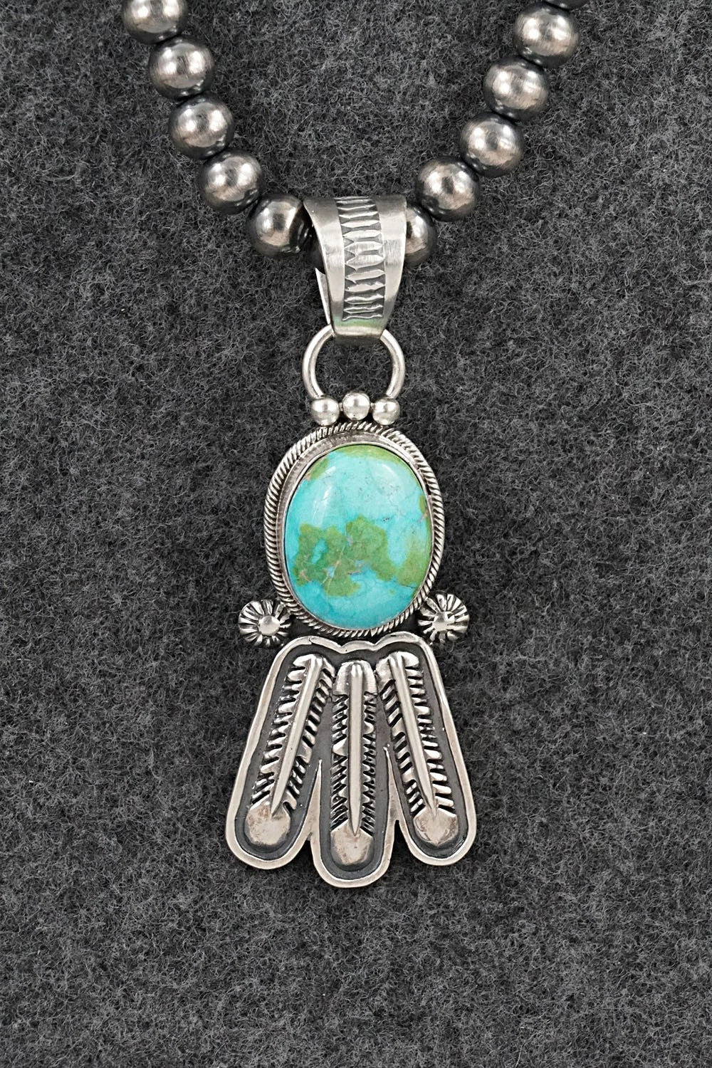 Turquoise & Sterling Silver Necklace - Verley Betone