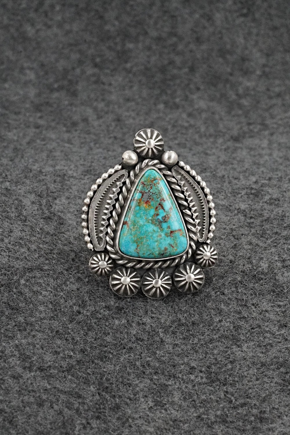 Turquoise & Sterling Silver Ring - Michael Calladitto - Size 7