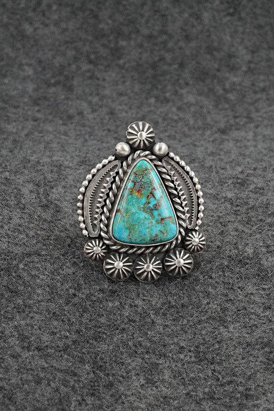 Turquoise & Sterling Silver Ring - Michael Calladitto - Size 7