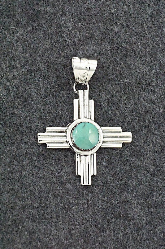 Turquoise & Sterling Silver Pendant - Ryntanna Yazzie