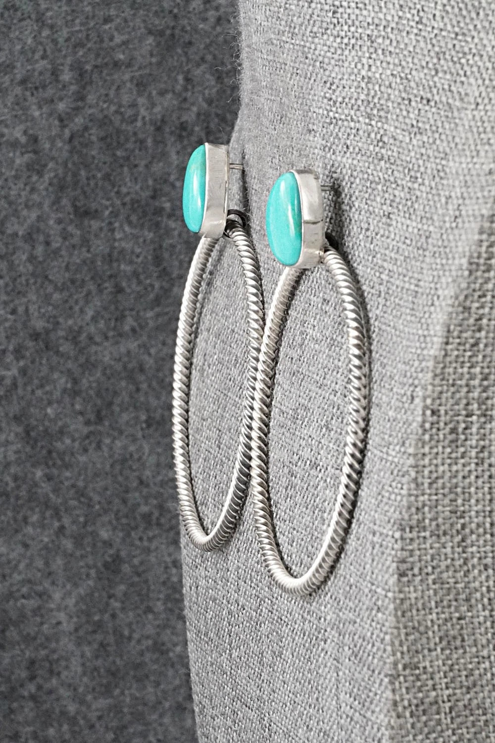 Turquoise & Sterling Silver Earrings - Verley Betone
