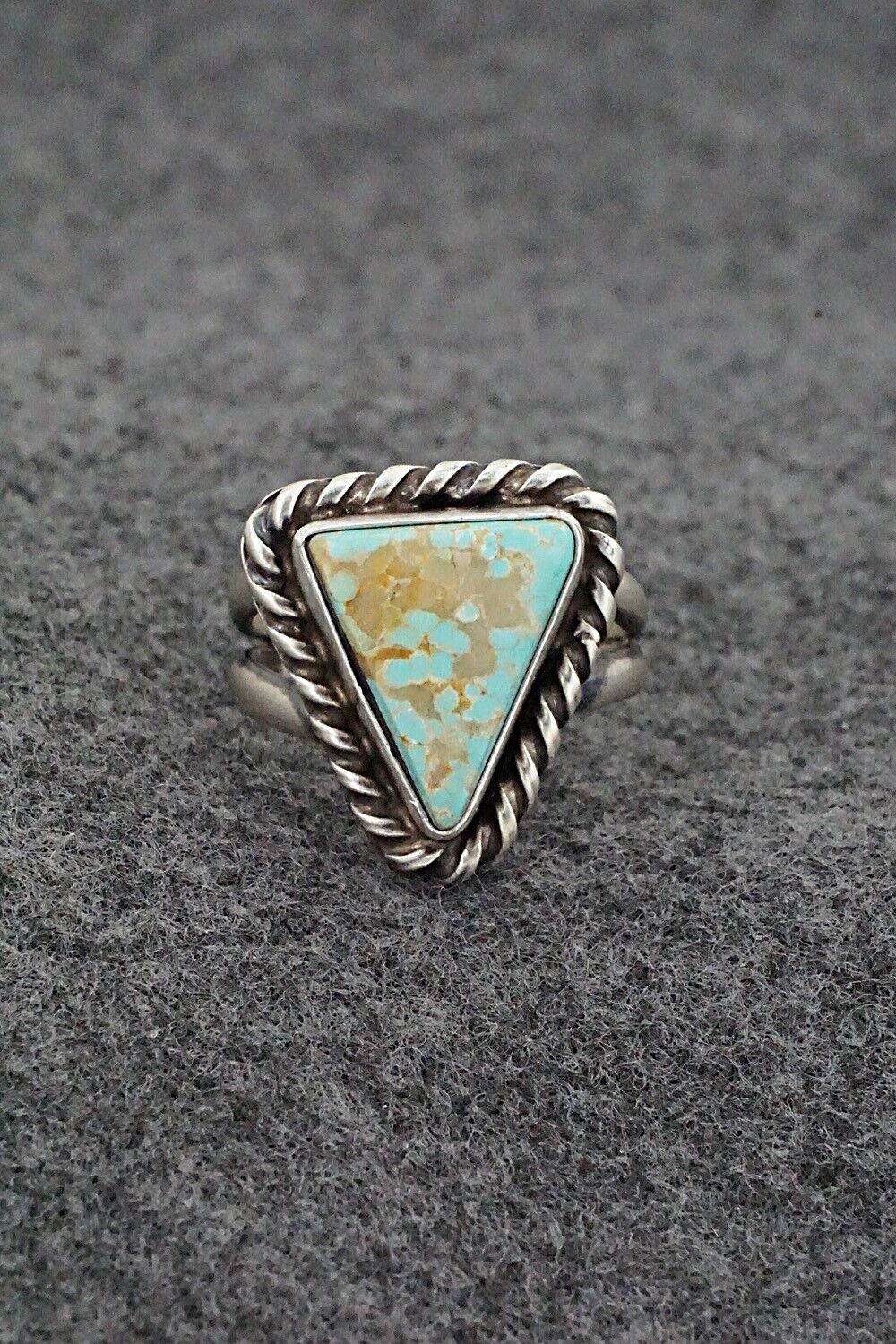 Turquoise & Sterling Silver Ring - Kathleen Livingston - Size 7.75