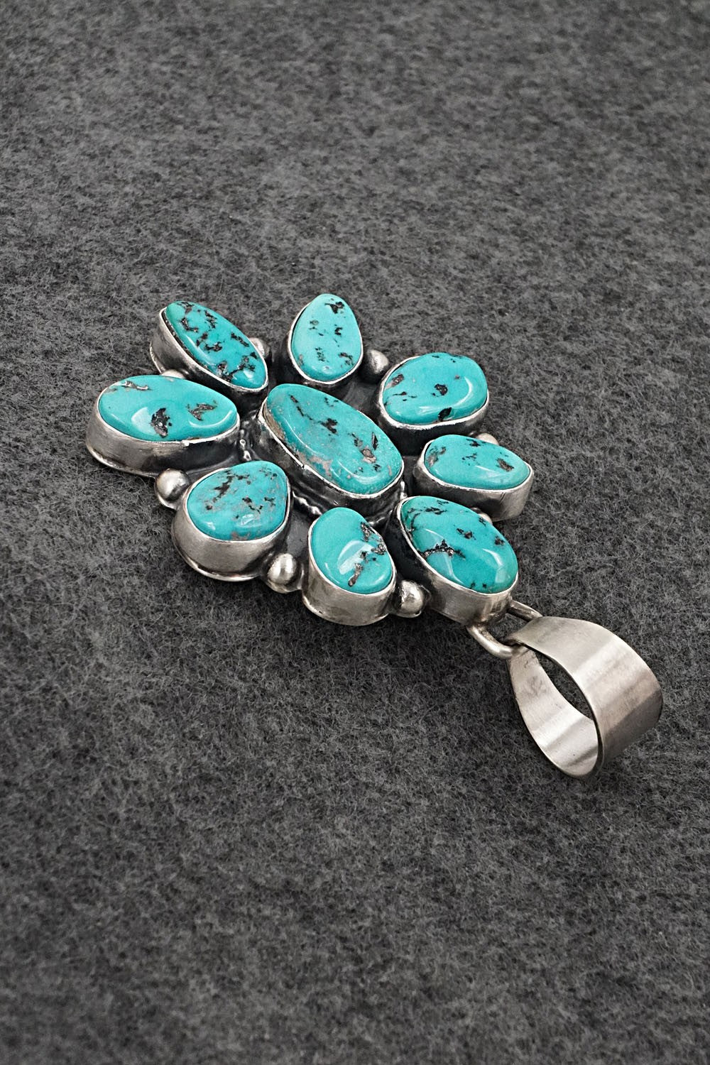 Turquoise & Sterling Silver Pendant - Bobby Johnson