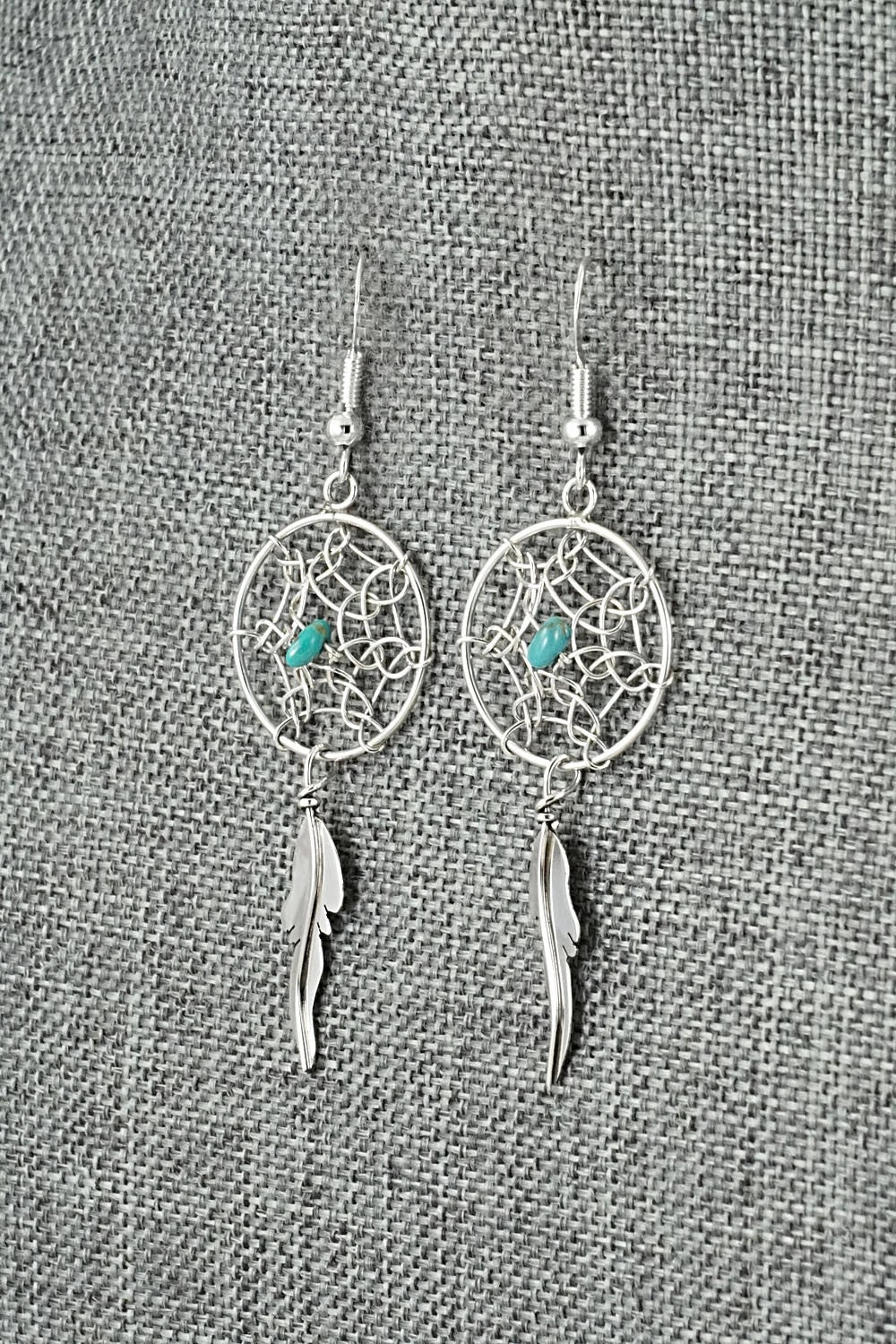 Turquoise & Sterling Silver Earrings - Lorenzo Arviso