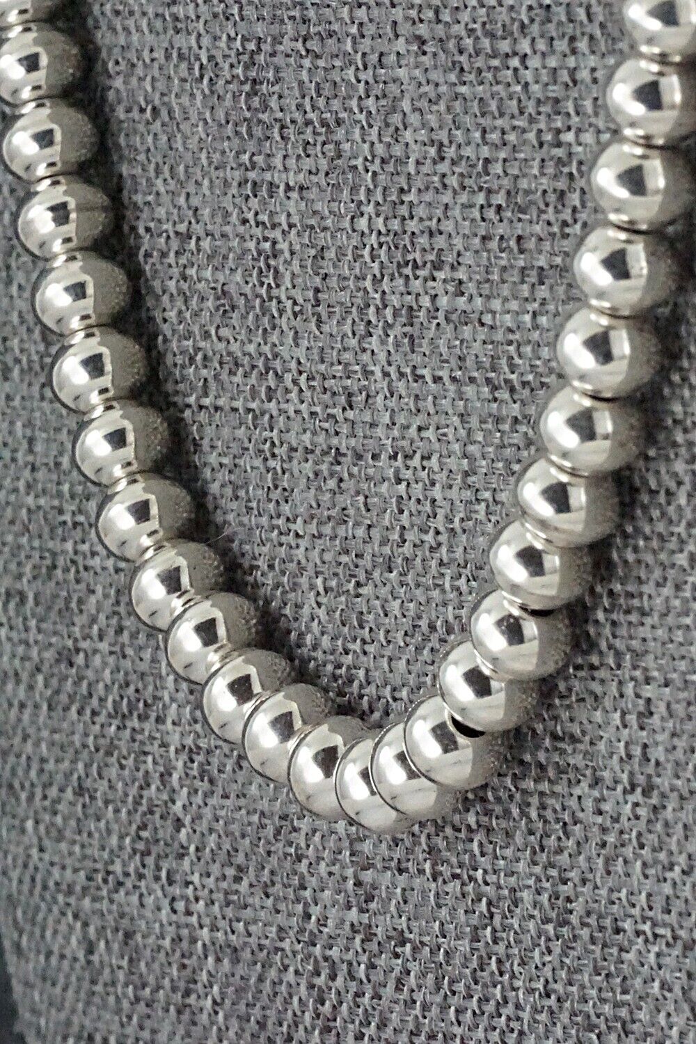 Sterling Silver Navajo Pearl Necklace - Dorinda Mariano