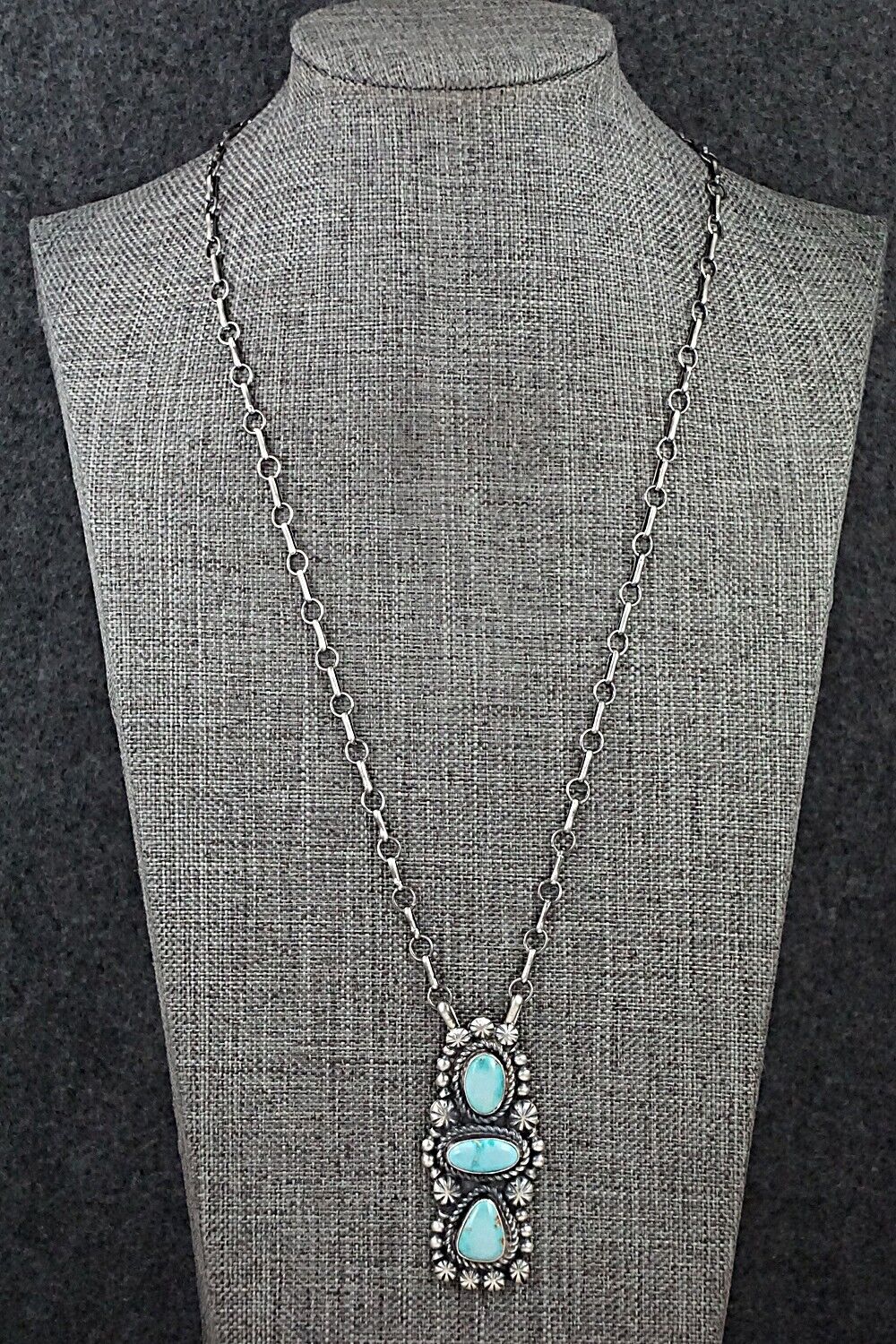Turquoise & Sterling Silver Necklace - Jeff James