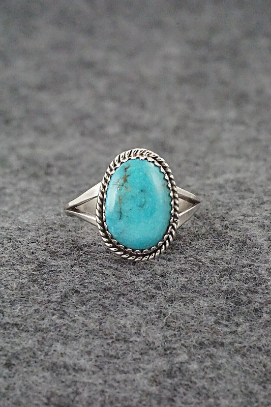 Turquoise & Sterling Silver Ring - Robert Martinez - Size 7.75