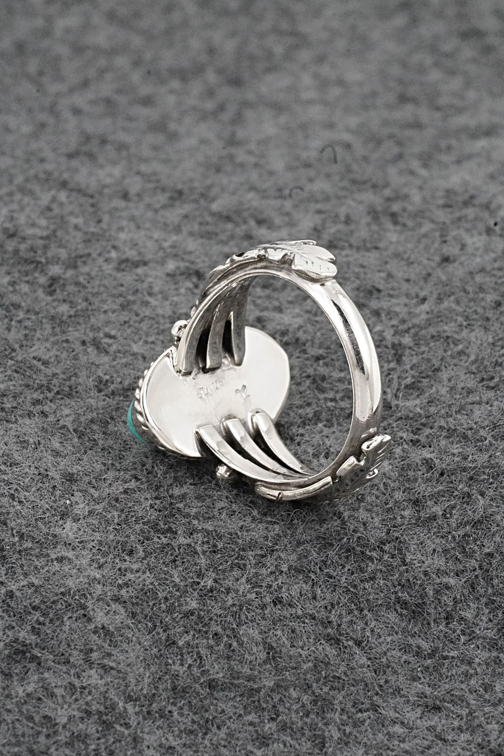 Turquoise & Sterling Silver Ring - Annette Chiquito - Size 8.75