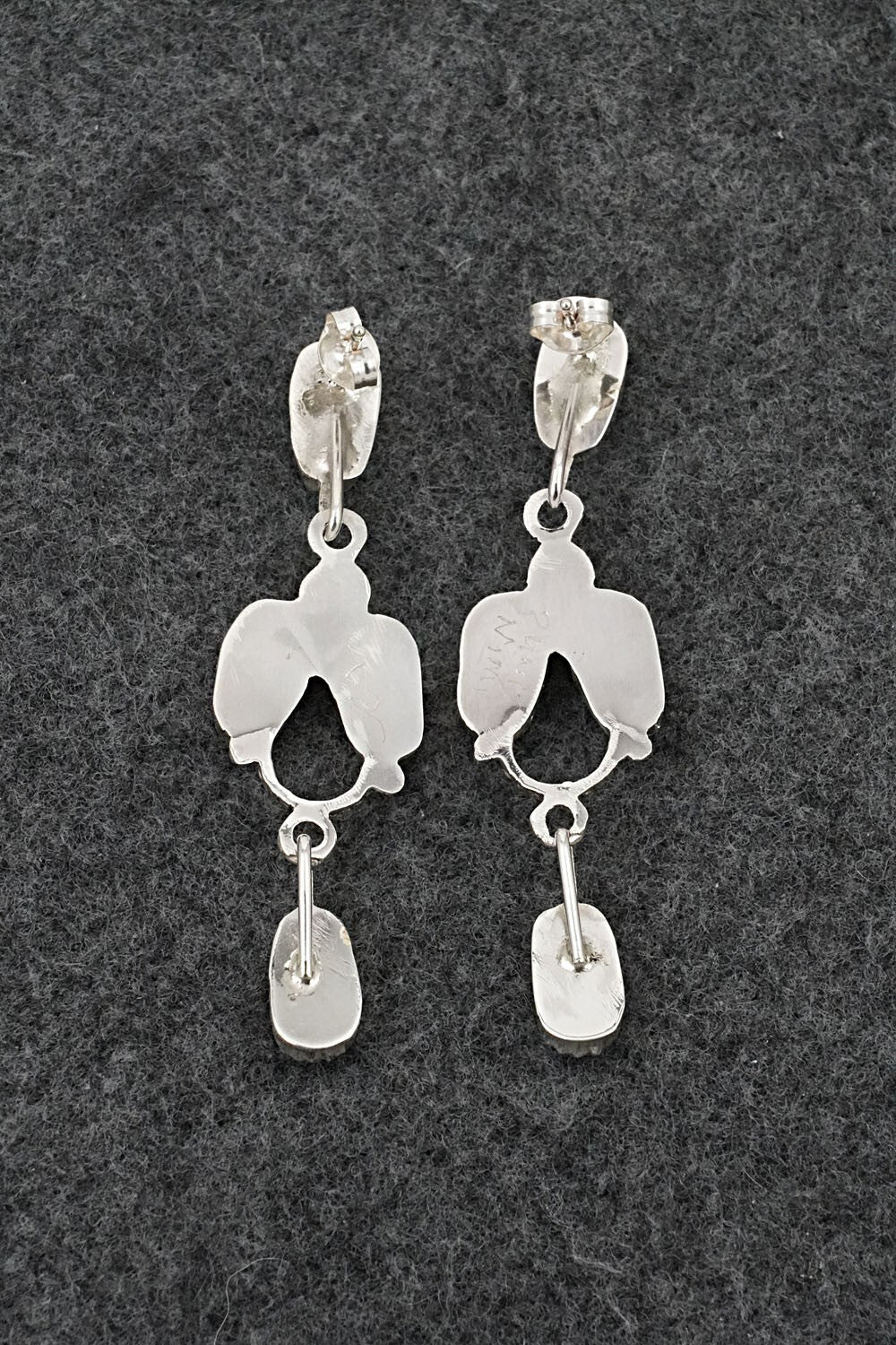 Turquoise & Sterling Silver Earrings - Claudine Penketewa