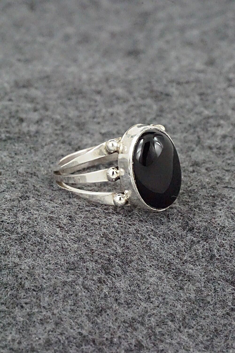 Onyx & Sterling Silver Ring - Paige Gordon - Size 8.5