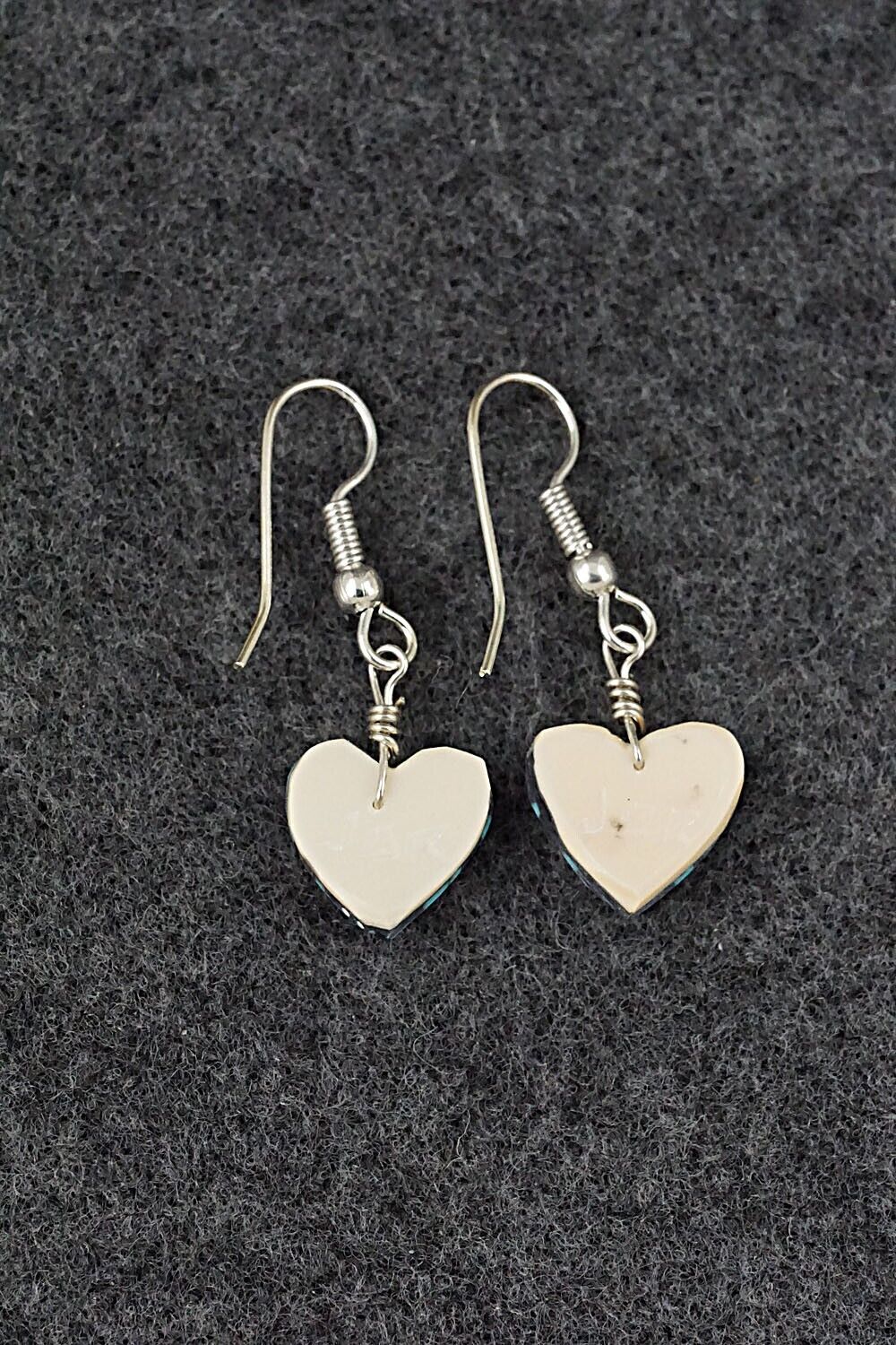 Turquoise, Mother of Pearl & Sterling Silver Earrings - Joe Reano