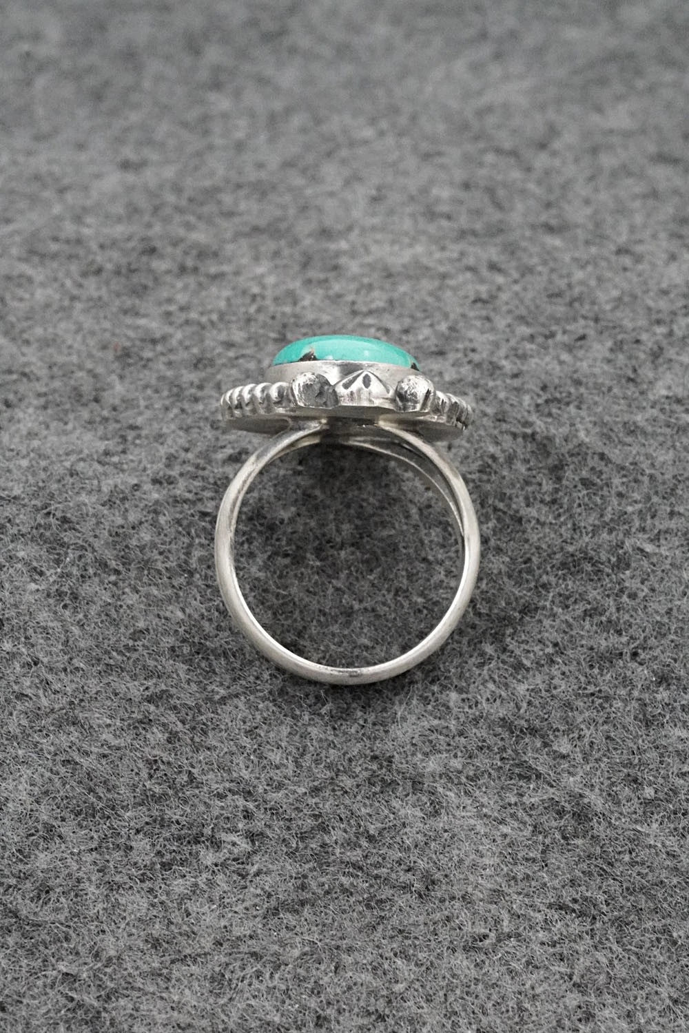Turquoise & Sterling Silver Ring - Darrin Livingston - Size 8