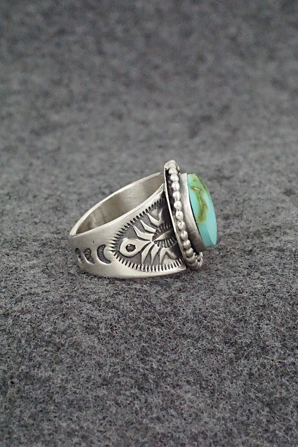 Turquoise & Sterling Silver Ring - Samuel Yellowhair - Size 7