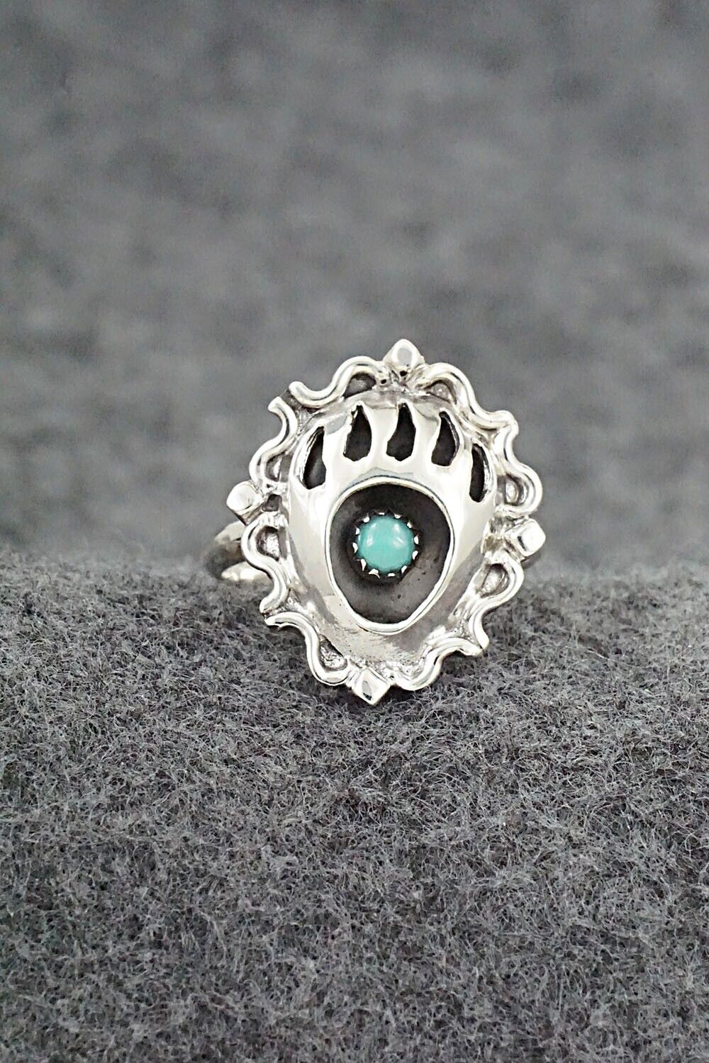 Turquoise & Sterling Silver Ring - Betty Hawthorne - Size 7.75