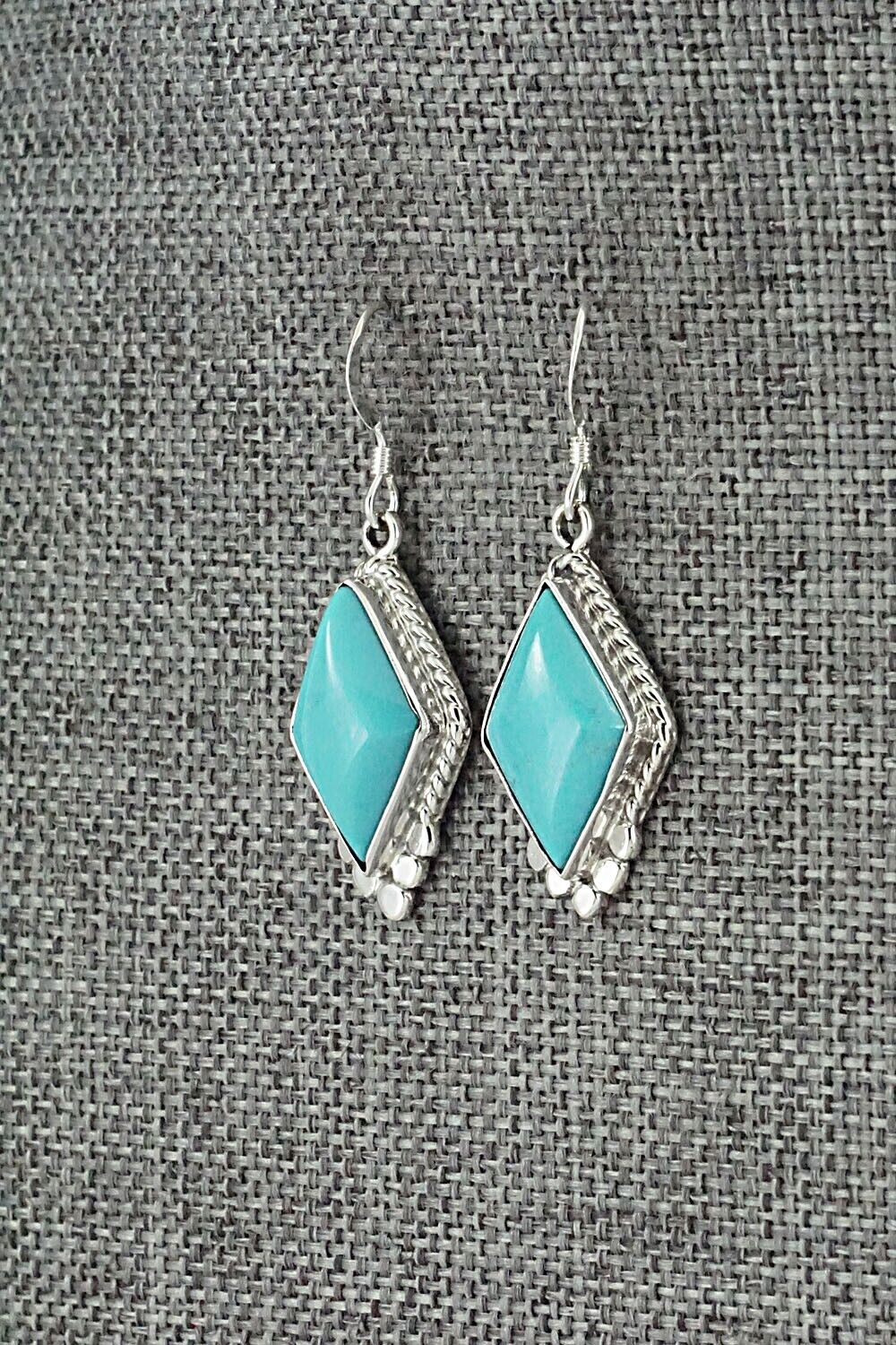 Turquoise & Sterling Silver Earrings - Gary Shorty