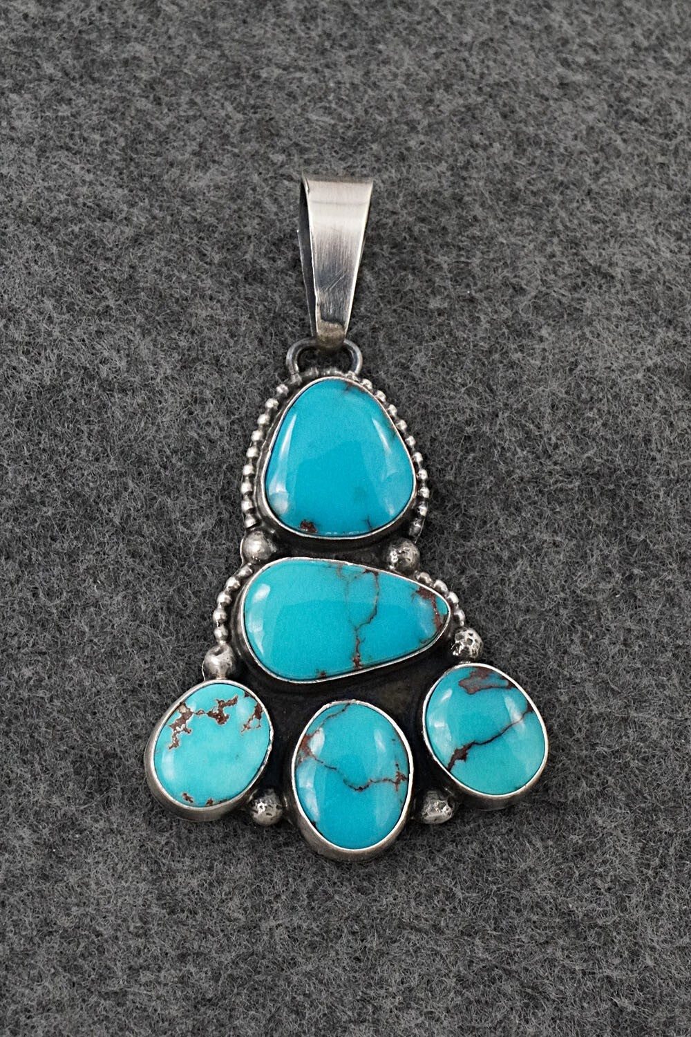Turquoise & Sterling Silver Pendant and Earrings Set - Darrin Livingston