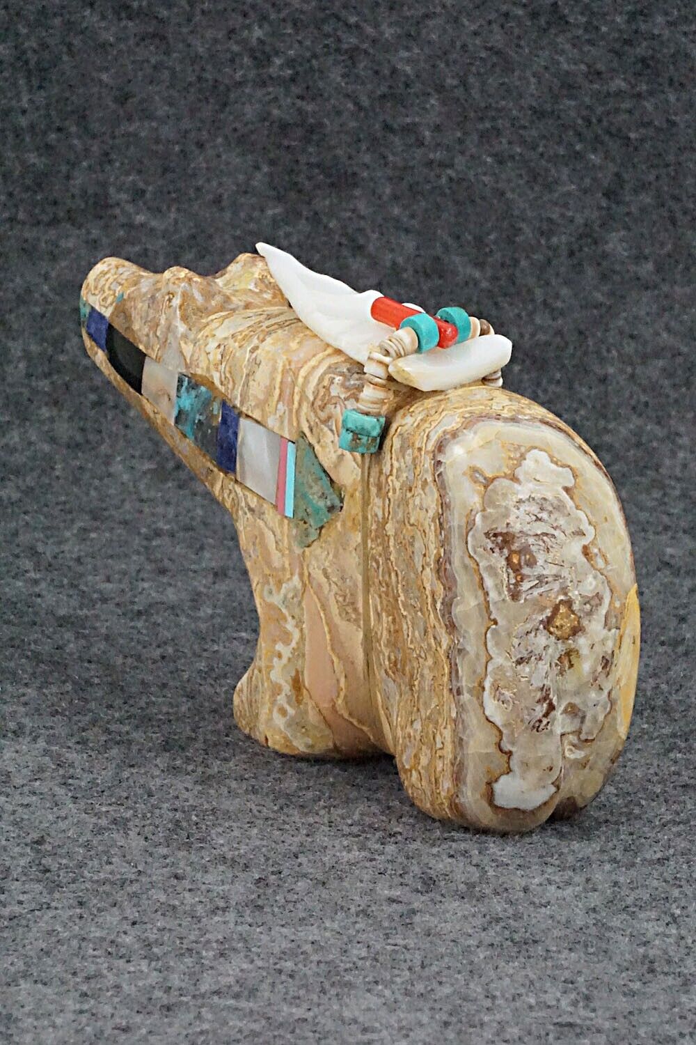 Bear Zuni Fetish Carving - Rodney Laiwakete