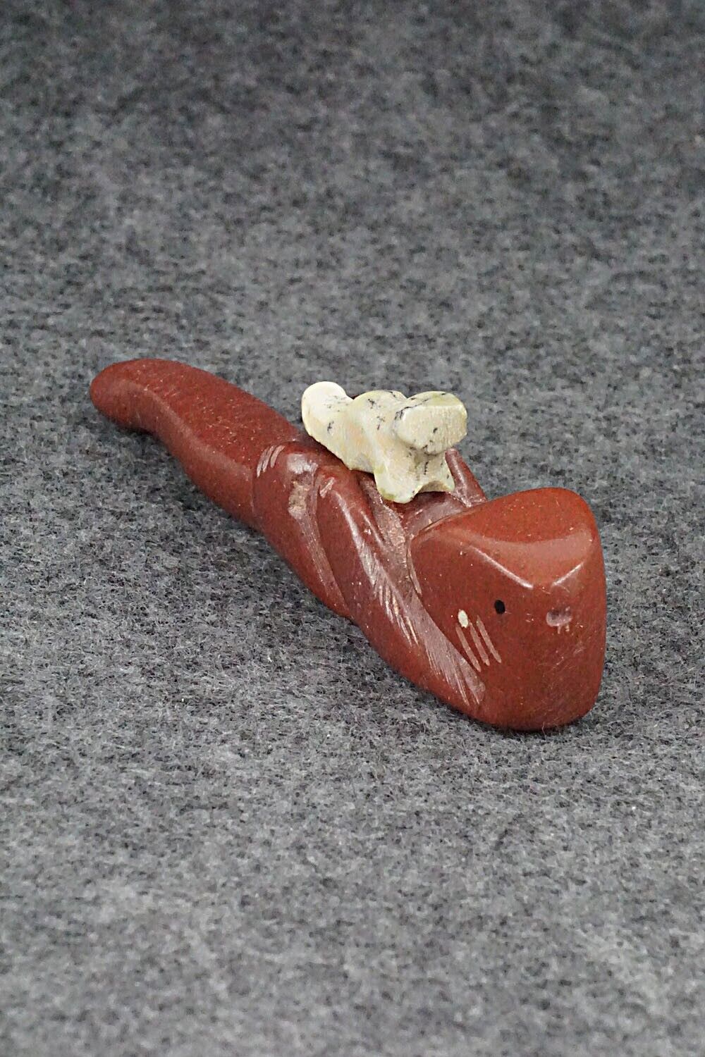 Otter with Pup Zuni Fetish Carving - Justin Red Elk