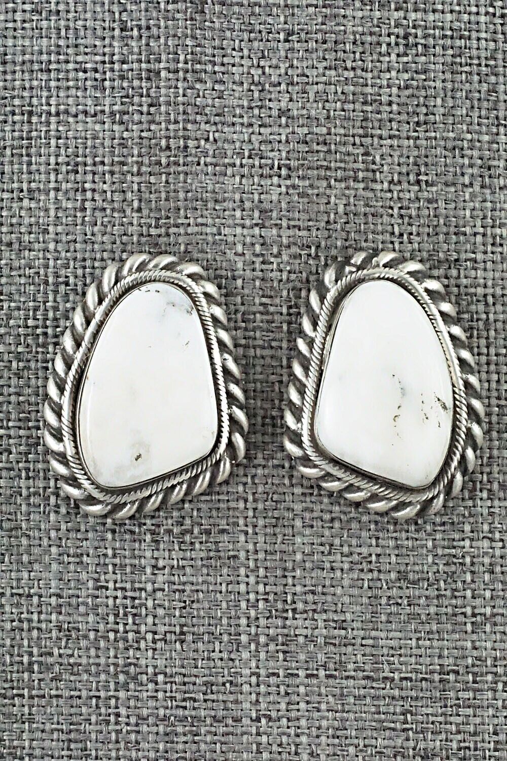 White Buffalo & Sterling Silver Earrings - Sharon McCarthy
