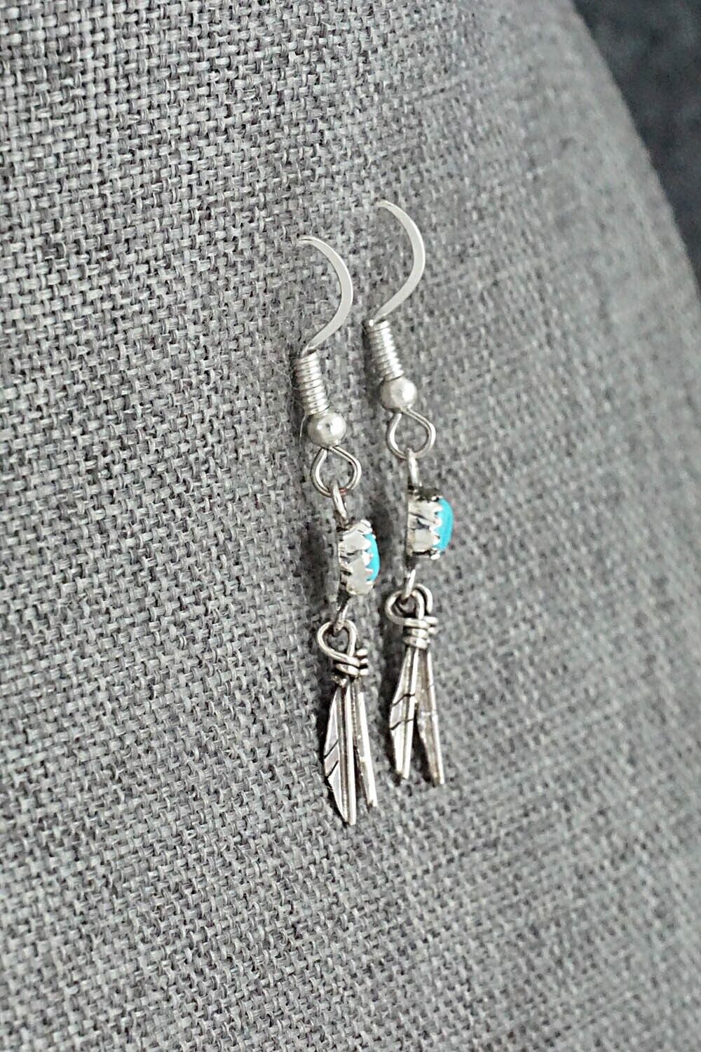 Turquoise & Sterling Silver Earrings - Cornilia Yazhe