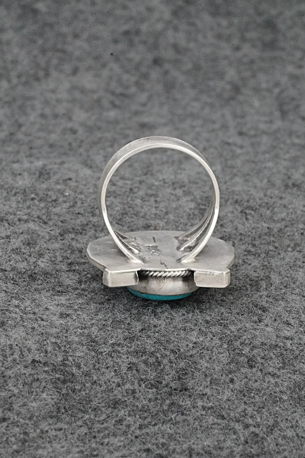 Turquoise & Sterling Silver Ring - Bobby Johnson - Size 8.5