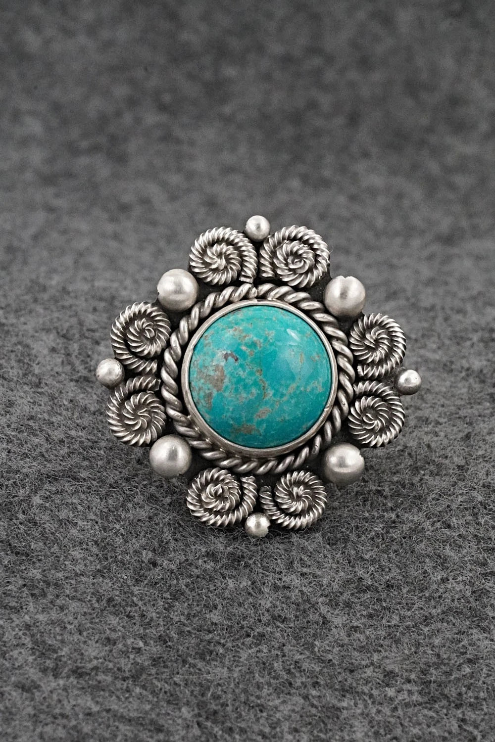 Turquoise & Sterling Silver Ring - Michael Calladitto - Size 7