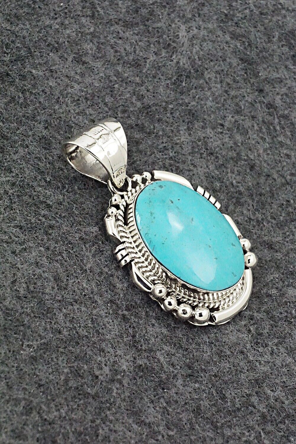 Turquoise & Sterling Silver Pendant - Charlene Yazzie