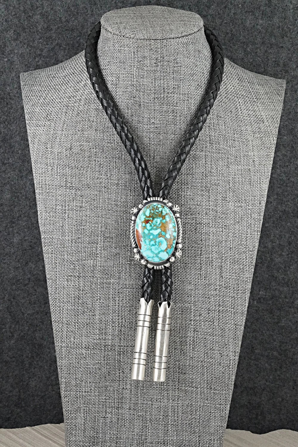 Turquoise & Sterling Silver Bolo Tie - Bob Becenti