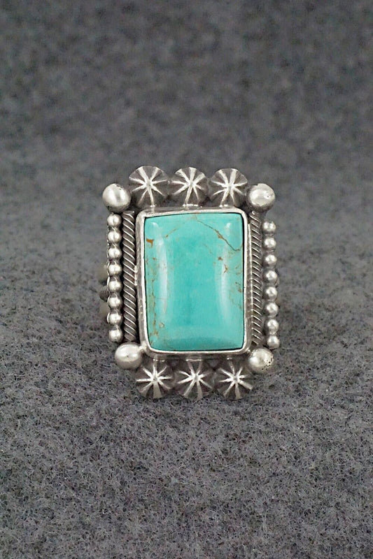 Turquoise & Sterling Silver Ring - Michael Calladitto - Size 9.5