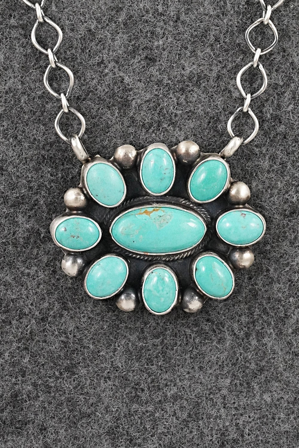 Turquoise & Sterling Silver Necklace - Kathleen Livingston