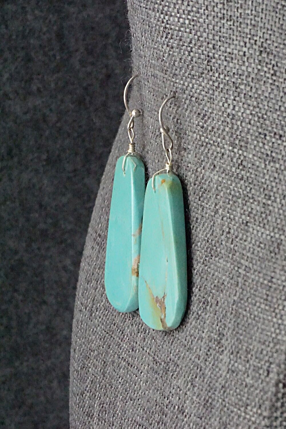 Turquoise & Sterling Silver Earrings - Joe Garcia