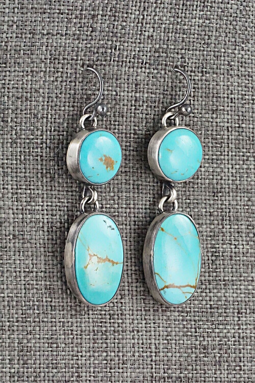 Turquoise & Sterling Silver Earrings - Loretta Delgarito