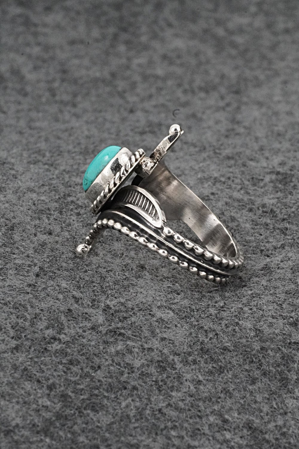 Turquoise & Sterling Silver Ring - Thomas Yazzie - Size 8.5