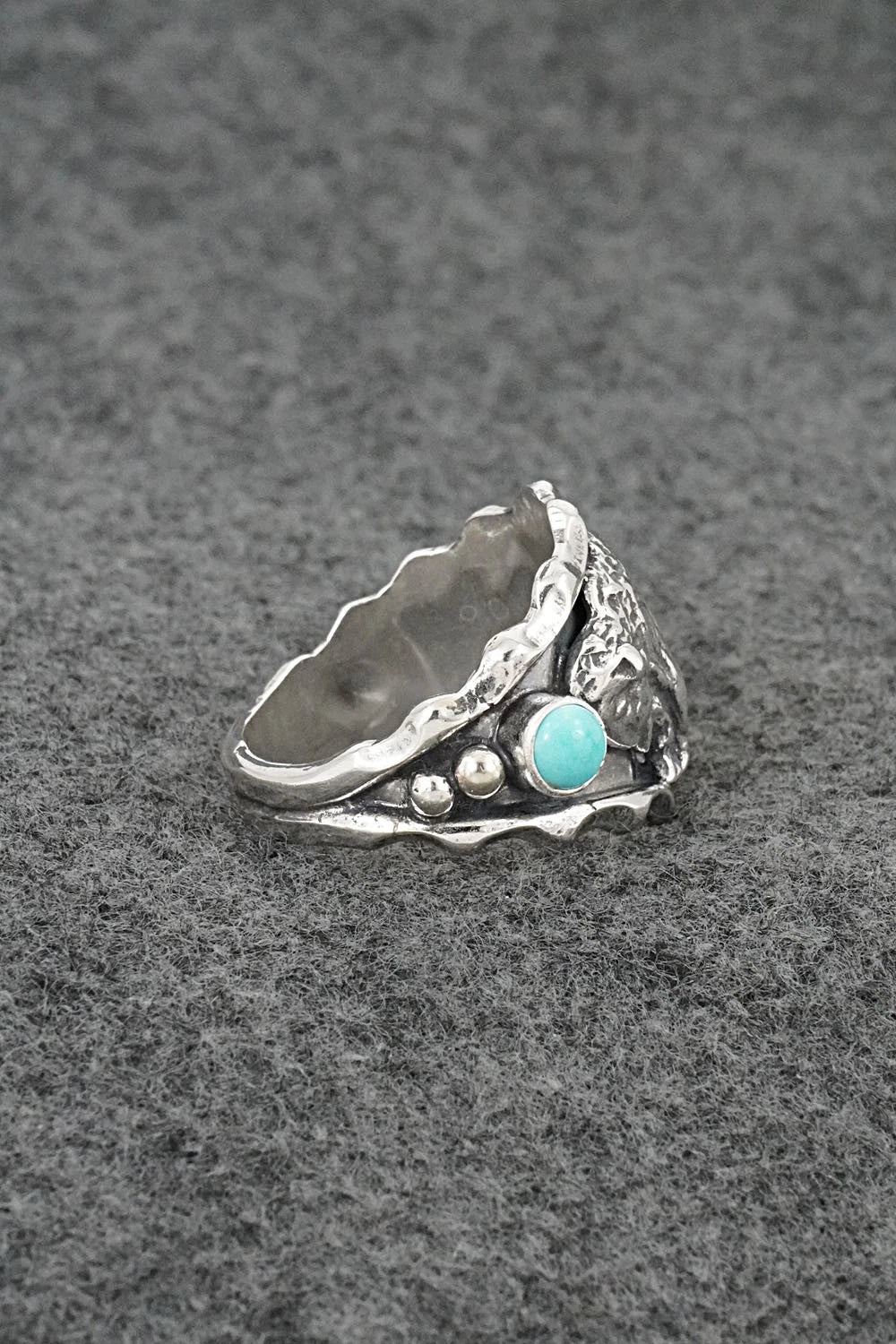 Turquoise & Sterling Silver Ring - Genevieve Francisco - Size 11