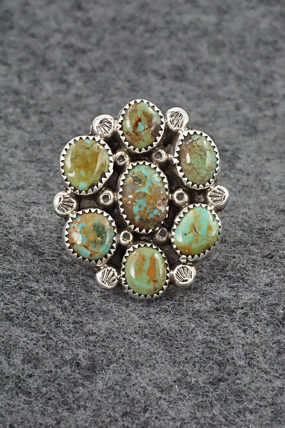 Turquoise & Sterling Silver Ring - Priscilla Reeder - Size 8.5