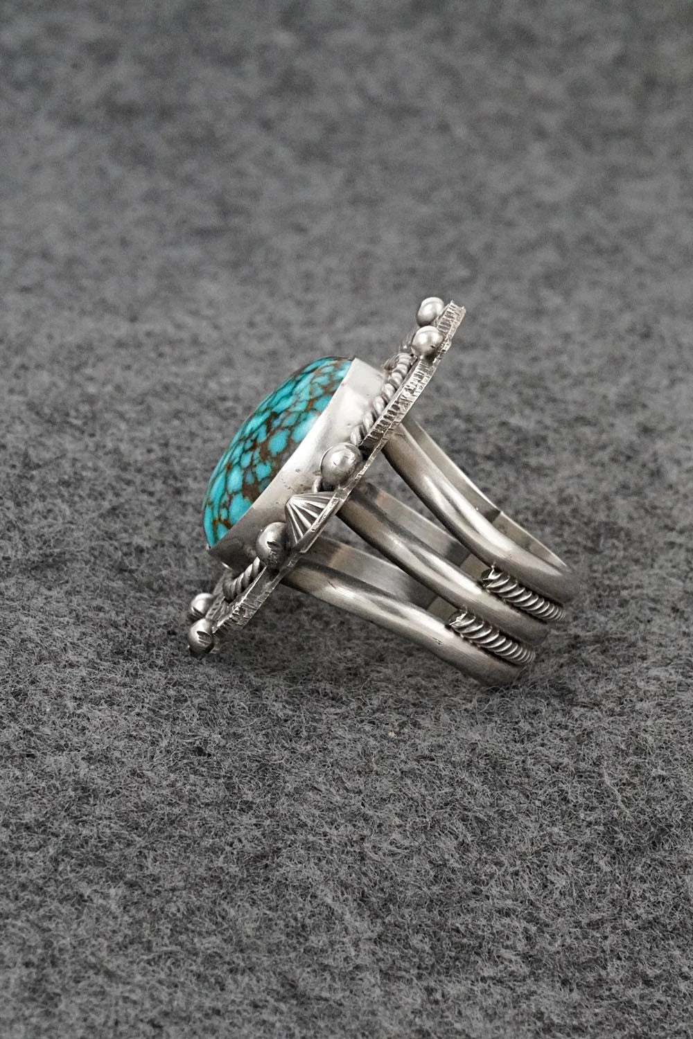 Turquoise & Sterling Silver Ring - Michael Calladitto - Size 9.5
