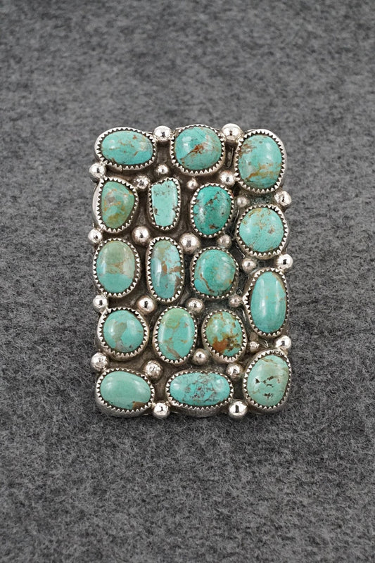 Turquoise & Sterling Silver Ring - Priscilla Reeder - Size 10