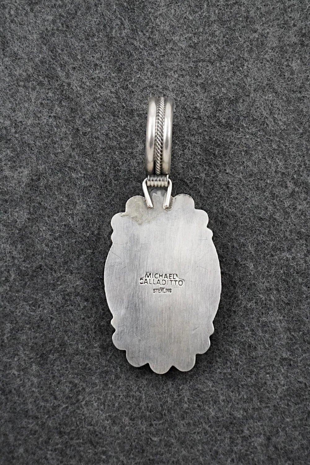 Turquoise & Sterling Silver Pendant - Michael Calladitto