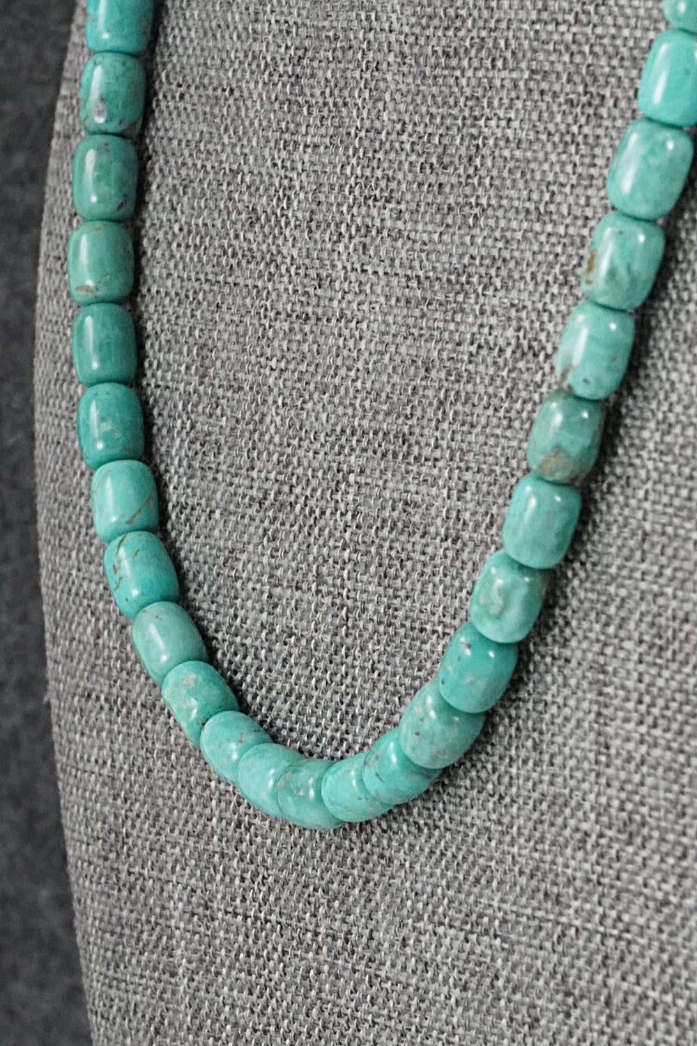 Turquoise & Sterling Silver Necklace 18" - Doreen Jake