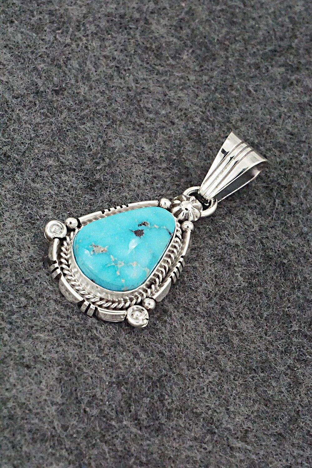 Turquoise & Sterling Silver Pendant - Daniel Benally