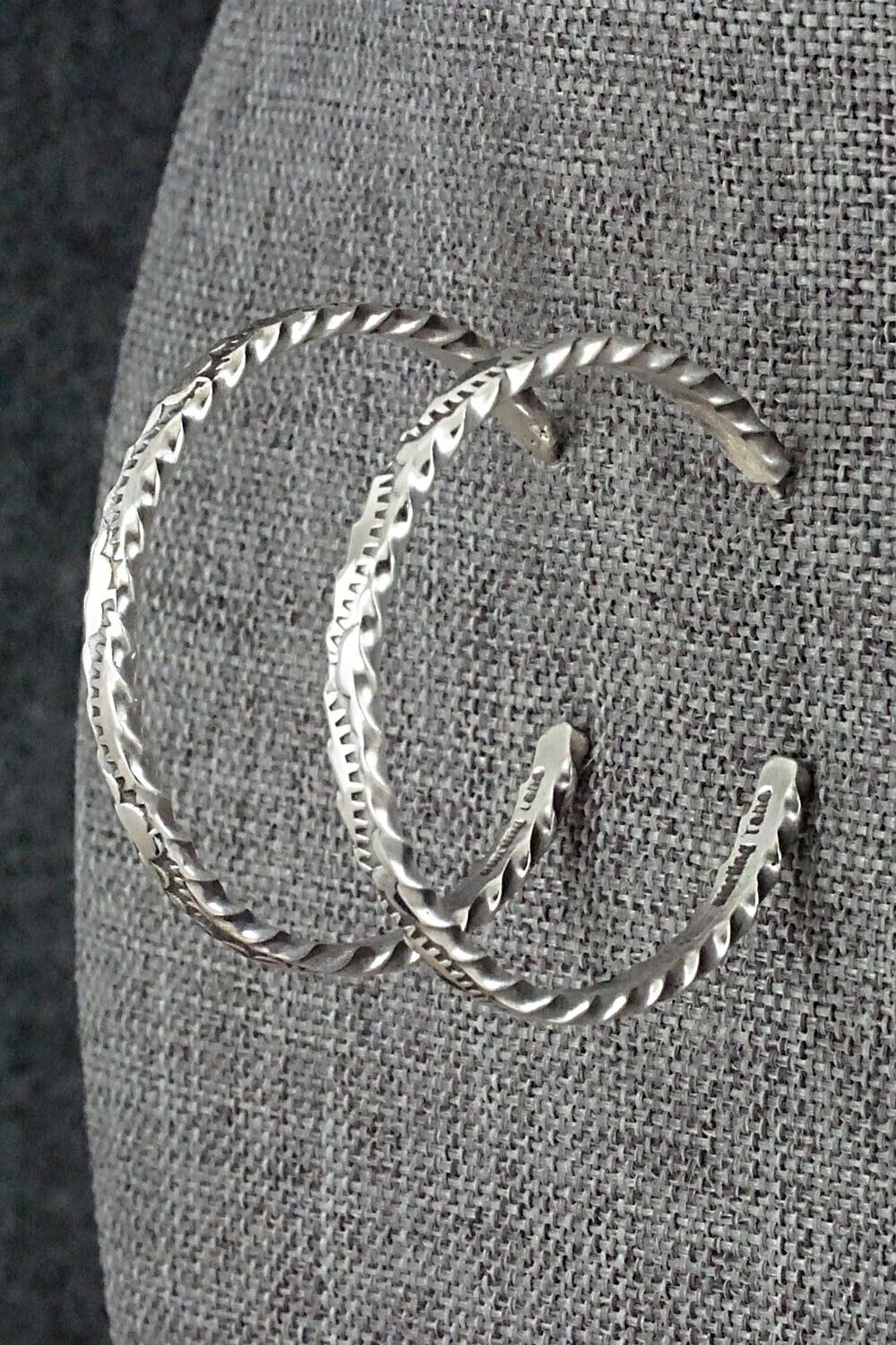 Sterling Silver Hoop Earrings - Elaine Tahe