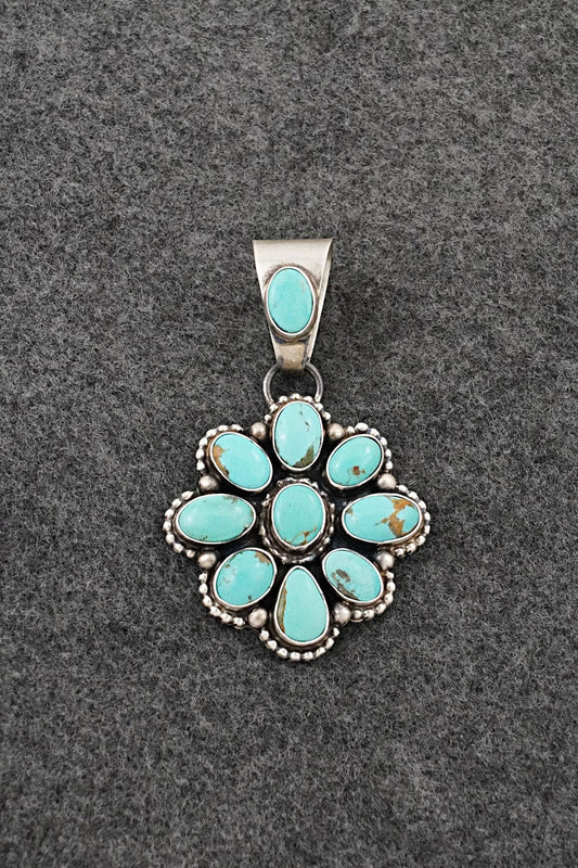 Turquoise & Sterling Silver Pendant - Kathleen Livingston