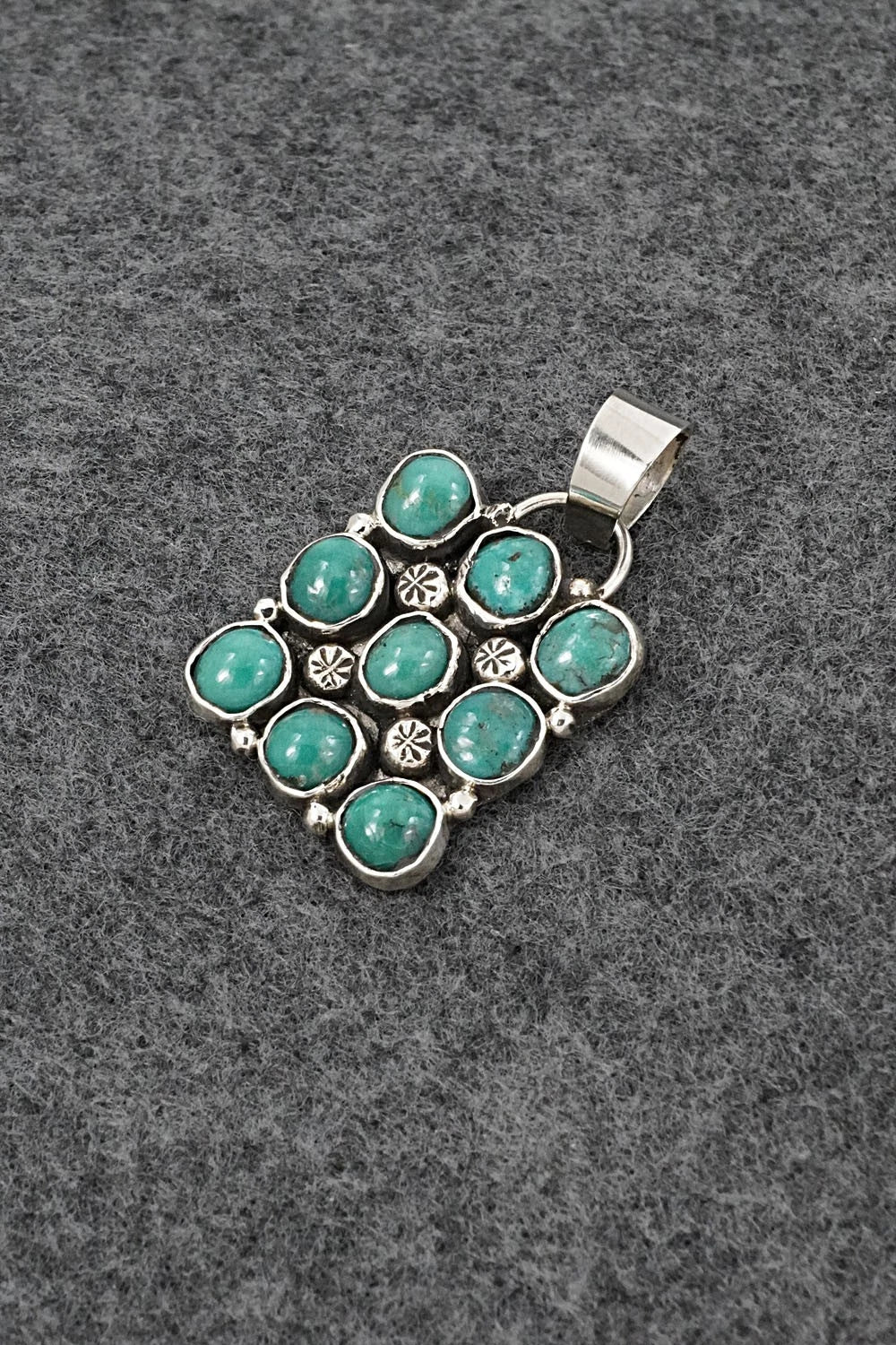 Turquoise & Sterling Silver Pendant - Priscilla Reeder