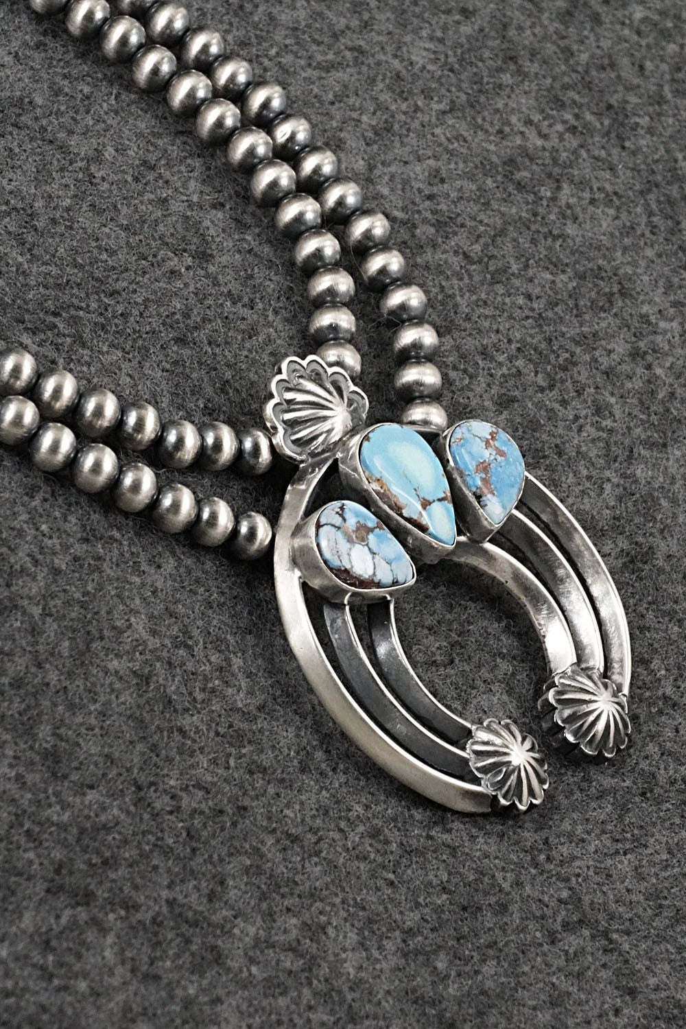 Turquoise & Sterling Silver Necklace - Davey Morgan